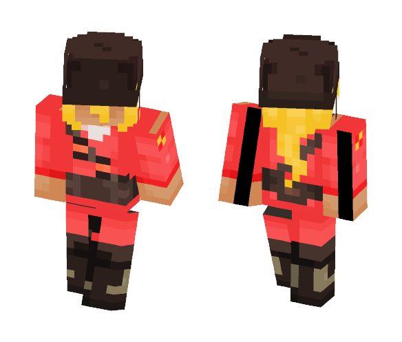 TF2 Fem Soldier~♥ - Female Minecraft Skins - image 1