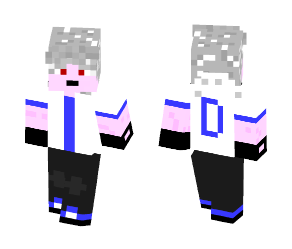 White Hair Boy PvP - Boy Minecraft Skins - image 1