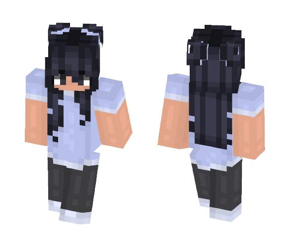 Girl In a Blue Dress - Girl Minecraft Skins - image 1