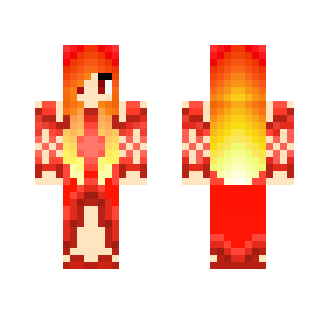 Fire Girl In Dress - Girl Minecraft Skins - image 2