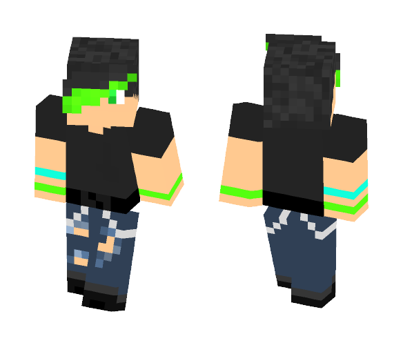 Green Emo/Dark Boy - Boy Minecraft Skins - image 1