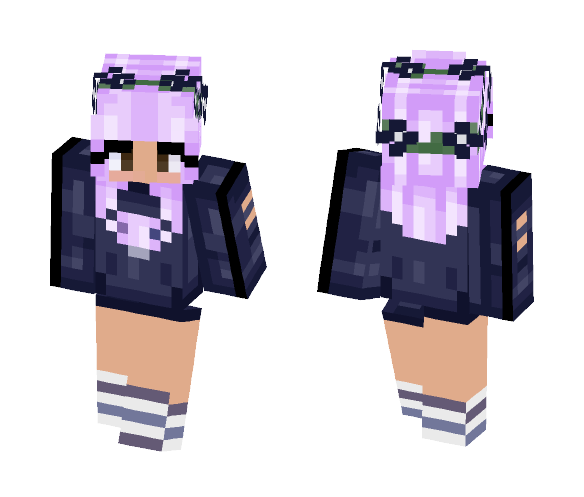 ѕσσηtу▶Purple Girl - Girl Minecraft Skins - image 1