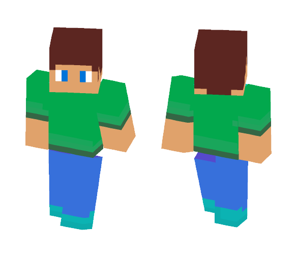 Guy with green shirt. - Male Minecraft Skins - image 1