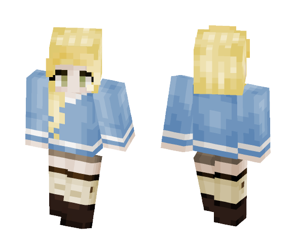 Girl With Blue Sweater - Girl Minecraft Skins - image 1