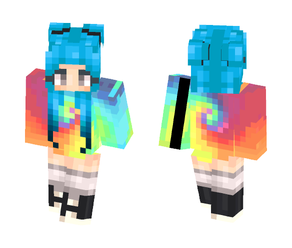 ɢʟʊʙs | Rainbow Veins - Female Minecraft Skins - image 1
