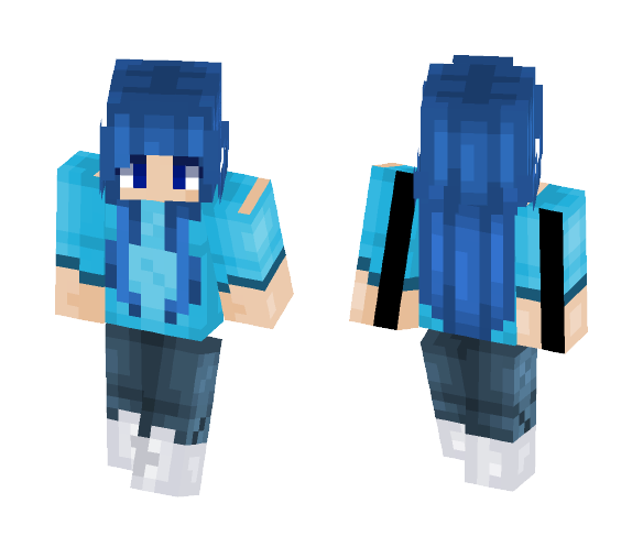 Just Blue Girl - Girl Minecraft Skins - image 1