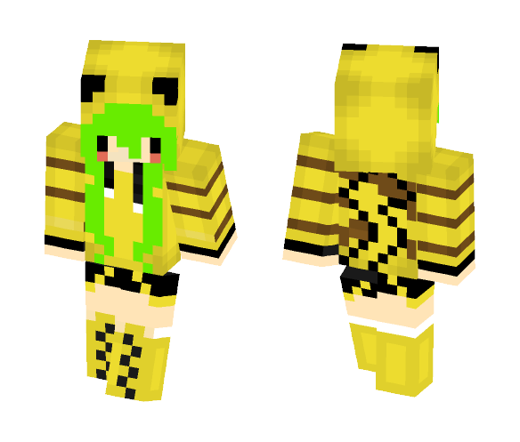 Chibi Pikachu Hoodie - Female Minecraft Skins - image 1