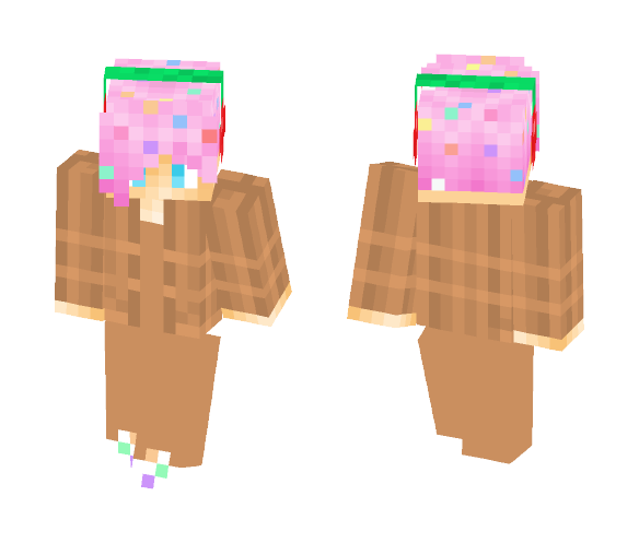 Strawberry Ice Cream - Male Minecraft Skins - image 1