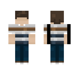 Blue and Orange Striped Shirt - Male Minecraft Skins - image 2