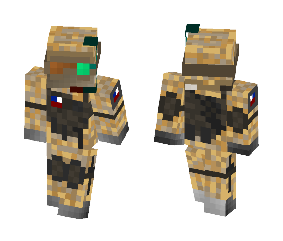 Desert Military Skin - Male Minecraft Skins - image 1