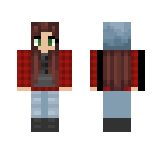 Plaid Shirt and a Vest - Female Minecraft Skins - image 2