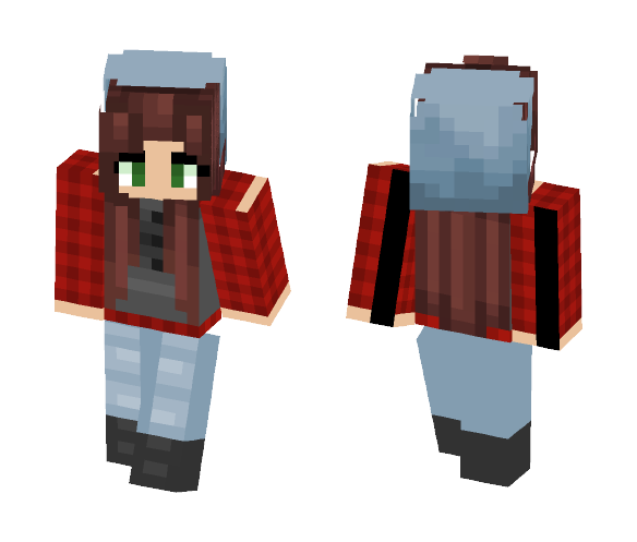 Plaid Shirt and a Vest - Female Minecraft Skins - image 1