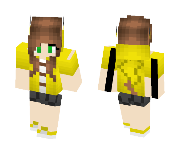 Pikachu Hoodie Girl - Girl Minecraft Skins - image 1