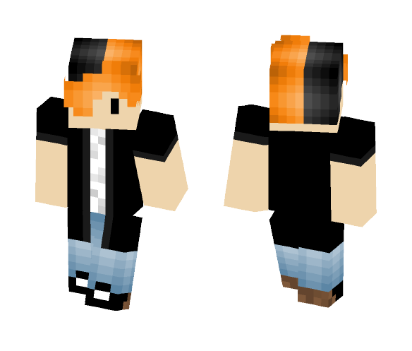Guy || Black & Orange Hair || - Male Minecraft Skins - image 1