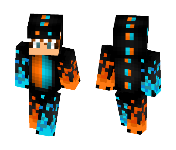 Fire And Water Dino - Male Minecraft Skins - image 1