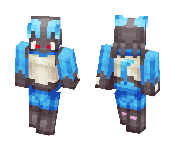 For Lucario - Male Minecraft Skins - image 1. Download Free For Lucario Ski...