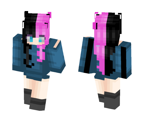 ????Black & Pink???? - Female Minecraft Skins - image 1