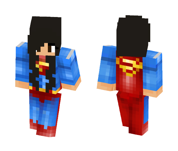 SUPERMAN female version - Female Minecraft Skins - image 1