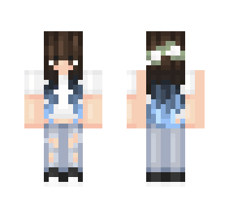 Blue Ombre Girl ; @sugaryteaslxys - Girl Minecraft Skins - image 2