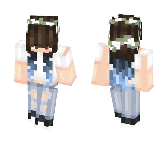 Blue Ombre Girl ; @sugaryteaslxys - Girl Minecraft Skins - image 1