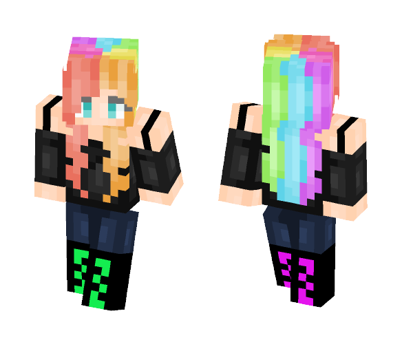 Rainbow DJ - Female Minecraft Skins - image 1