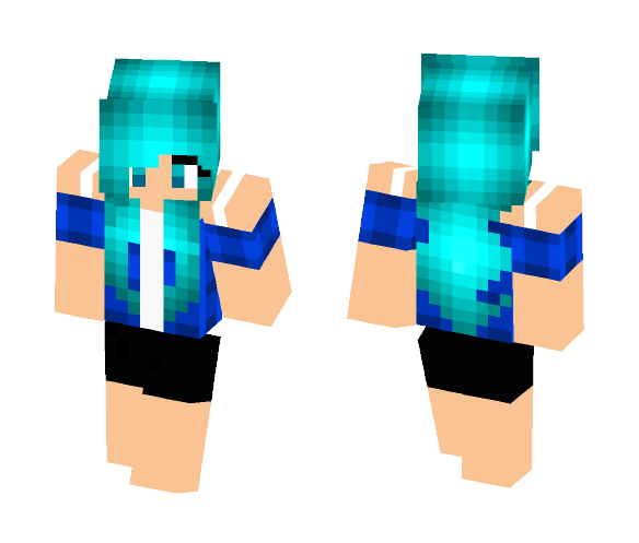 Casual Blue2 - Female Minecraft Skins - image 1