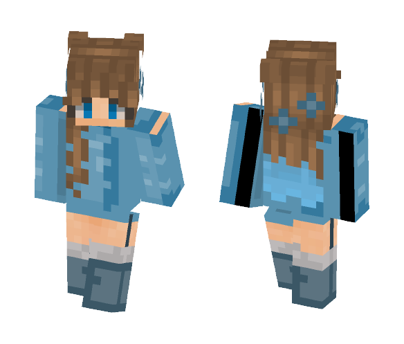 Blue Fever - Female Minecraft Skins - image 1