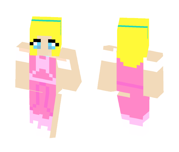 Cinderella. Pink dress - Female Minecraft Skins - image 1