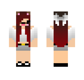 Red Haired Dog Filter Girl - Color Haired Girls Minecraft Skins - image 2
