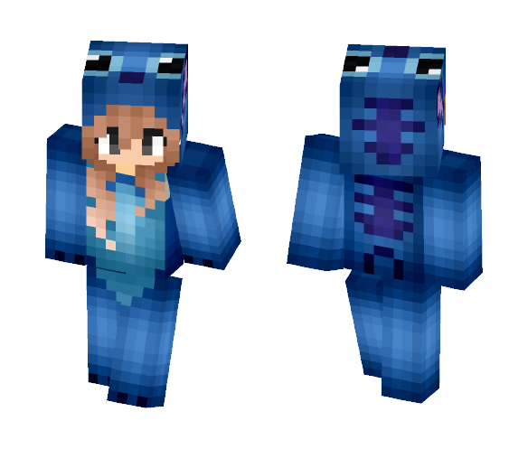 Stitch Onesie Girl - Girl Minecraft Skins - image 1