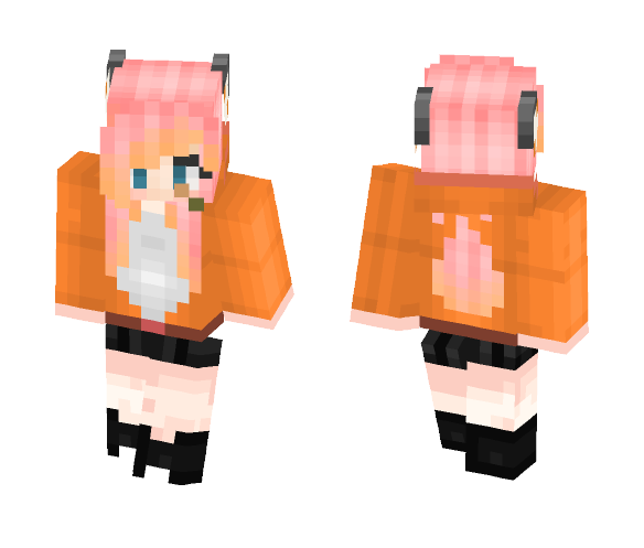 Fox Hoodie Girl For FireFoxPlays - Girl Minecraft Skins - image 1