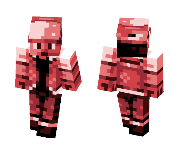 red minecraft skin layout for pc
