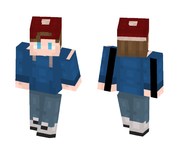 Blue Hoodie Boy - Boy Minecraft Skins - image 1