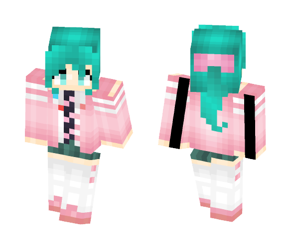 Hatsune Miku Ribbon Girl - Girl Minecraft Skins - image 1