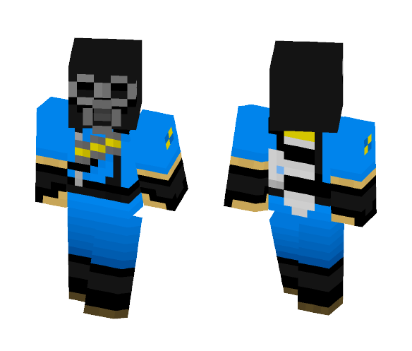 Team Fortress 2 pyro ( blu ) - Male Minecraft Skins - image 1