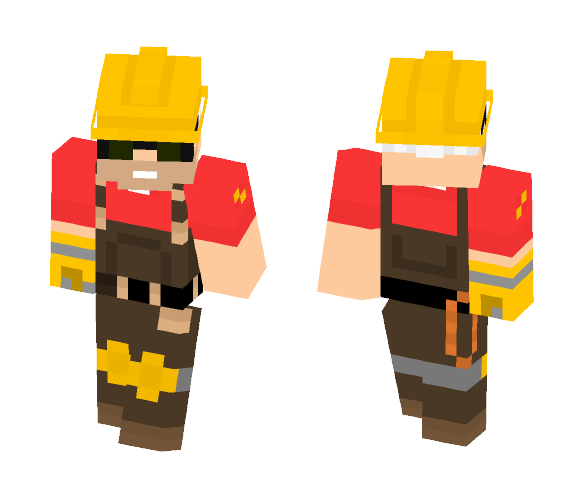 Team Fortress 2 engineer ( red ) - Male Minecraft Skins - image 1