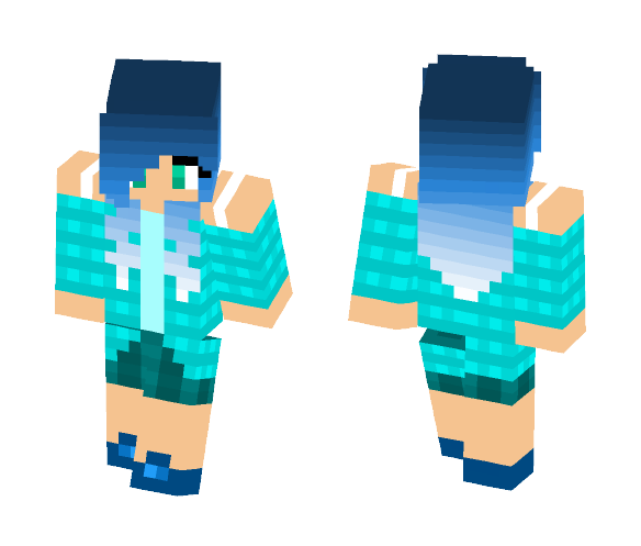 Casual Blue - Female Minecraft Skins - image 1