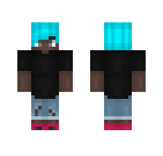 Boy With Blue Hair - Boy Minecraft Skins - image 2