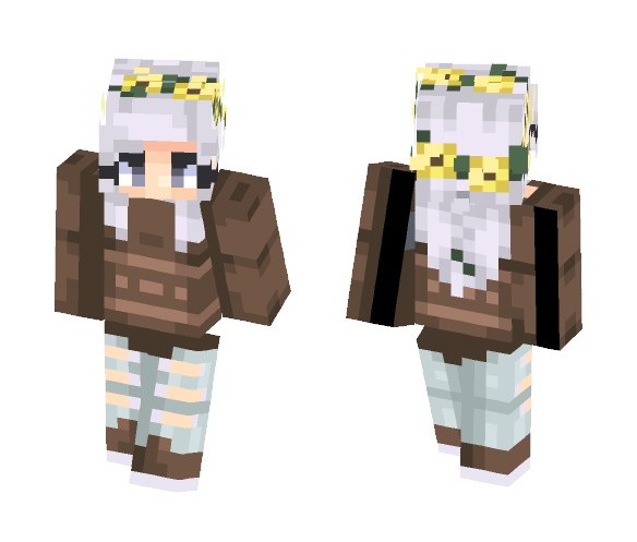 Sunflowers and sweaters - Female Minecraft Skins - image 1