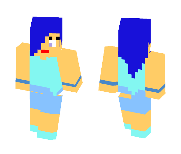 Cute Blue Haired Girl - Color Haired Girls Minecraft Skins - image 1