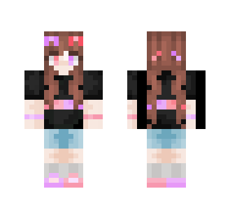 Red and Purple Girl - Girl Minecraft Skins - image 2