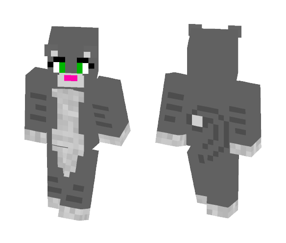 Grey Cat [Girl] - Cat Minecraft Skins - image 1