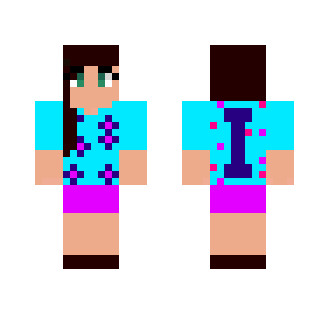 Girl with a "I" top - Girl Minecraft Skins - image 2
