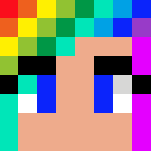 Girl with rainbow hair - Color Haired Girls Minecraft Skins - image 3