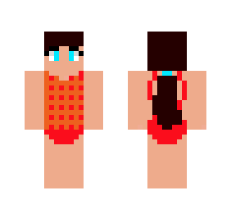 Girl with orange one piece bathers - Girl Minecraft Skins - image 2