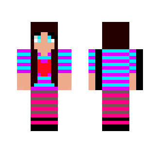 Girl with a love heart top - Girl Minecraft Skins - image 2