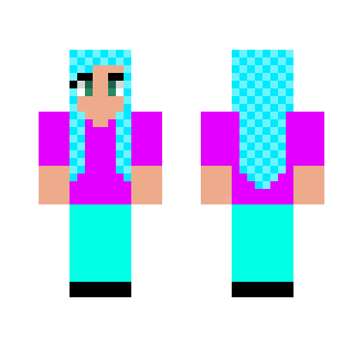 Girl with blue hair - Color Haired Girls Minecraft Skins - image 2