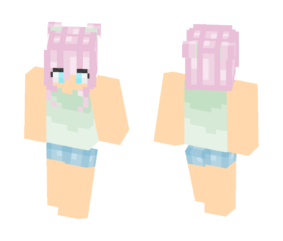 Pink hair - Female Minecraft Skins - image 1