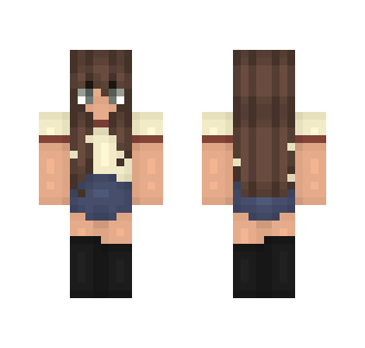 Girl With Brown Hair - Color Haired Girls Minecraft Skins - image 2