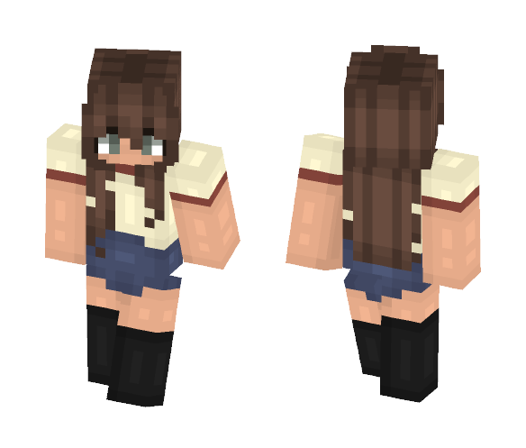 Girl With Brown Hair Skin for Minecraft image 1. Girl With Brown Hair - C.....